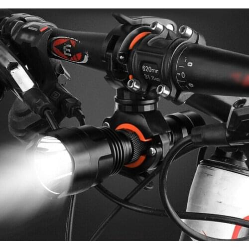 360° Rotation Bicycle Flashlight Mount Holder Handlebar Seatpost Cycling Quick Release LED Light Mounting Holder Clip Clamps