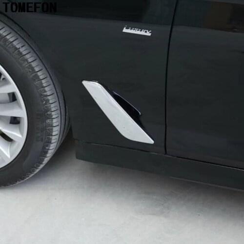 For BMW 5 Series G30 G31 2017 ABS Chrome Side Body Fender Cover Air Wing Vent Trim 2pcs Car Styling