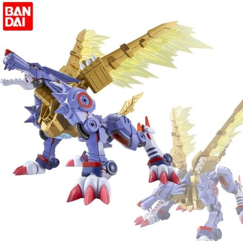 Bandai Digimon Adventure Metal Garurumon FRS Figure-rise Assembly Anime Figures Collectable Model Toys Kids Birthday Gift 13CM
