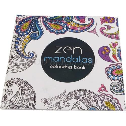 1Pc 12 Pages Mandalas Flower Coloring Book For Children Adult Relieve Stress Kill Time Graffiti Painting Drawing Art Book