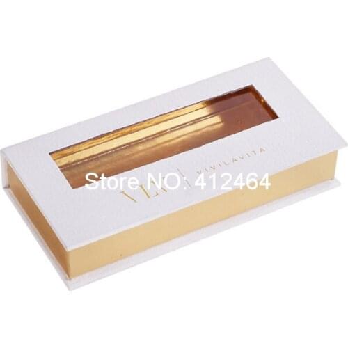 Matte Lamination Full Colored Printing Cosmetic Packaging Paper Box For Eyelash Packing With Clear PVC Window ---PX