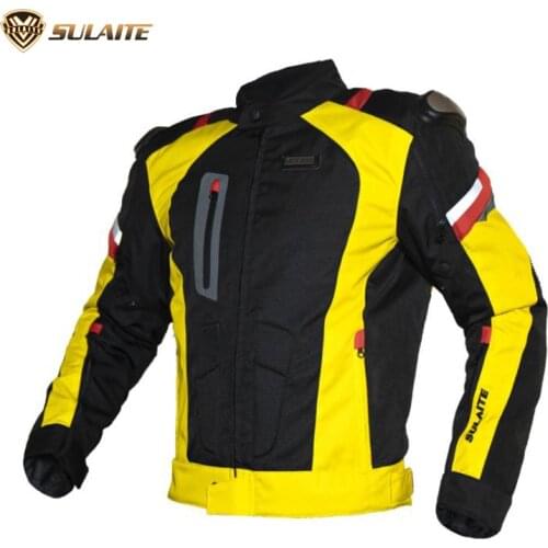 Motorcycle Racing Jacket Four Seasons Windproof Warm Protective Gear Armor Aluminum Alloy Shoulder Protector Moto Clothing Suit