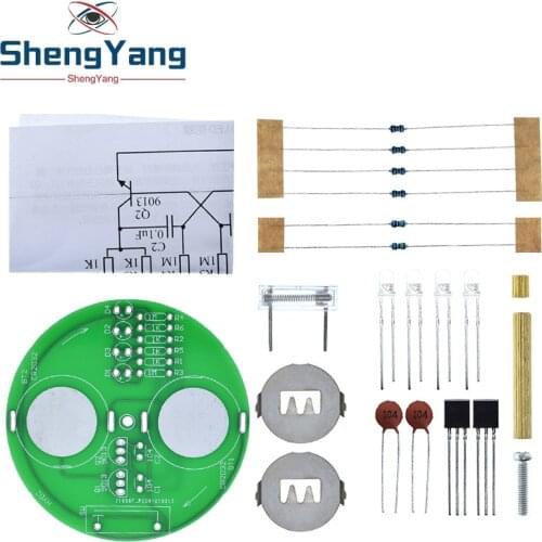 Diy Electronic Kit LED Gyro DIY Welding Kit Rotating Lantern Inline Components Diy Electronic Sodering Project(No Battery)