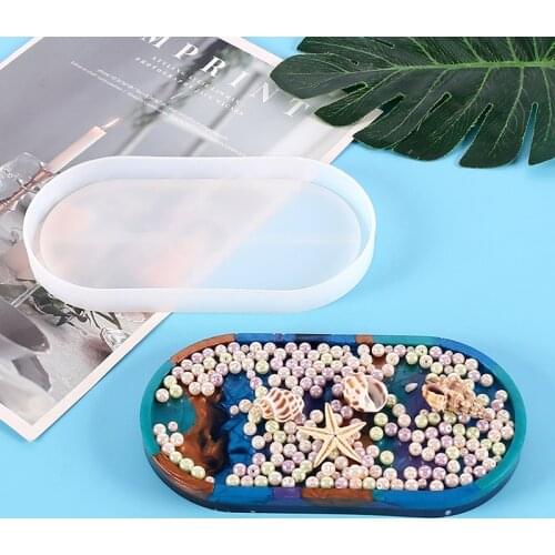 DIY Oval Silicone Coaster Mold Soft Flexible Oval Moulds for Cup Mat Home Decoration SDF-SHIP