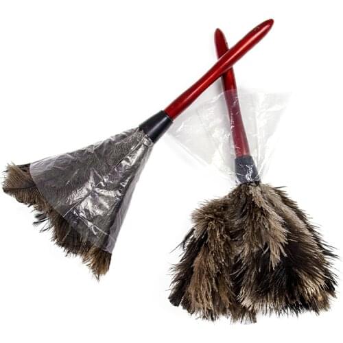 Feather Dusters Ostrich Feathers Duster With Wood Handle Brush Dust Accessories Household Cleaning Dust Tools Plumas For Crafts