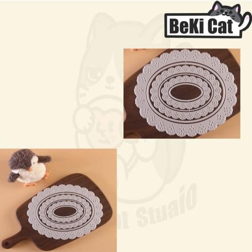 Romantic Oval Set With Layer Metal Cutting Dies Stencils for DIY Scrapbooking photo album Decorative DIY Paper Cards