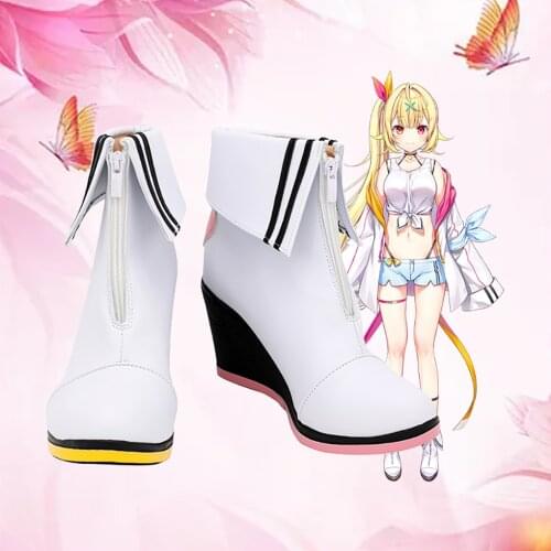 VTuber Nijisanji Cosplay Boots Wedge Heel Leather Shoes Custom Made Any Size