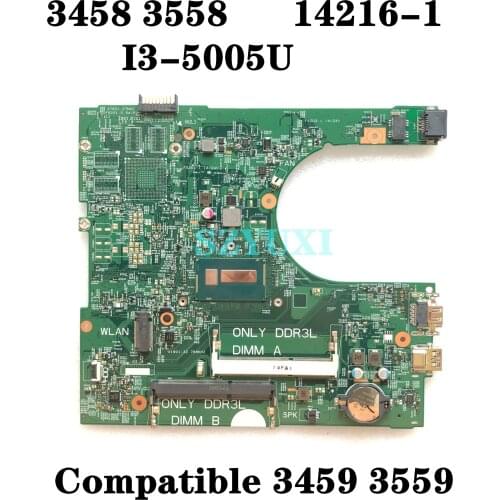 I3-5005U FOR Dell Inspiron 3458 3558 3459 3559 laptop Motherboard 14216-1 14236-1 CN-0MY4NH MY4NH Mainboard 100% tested