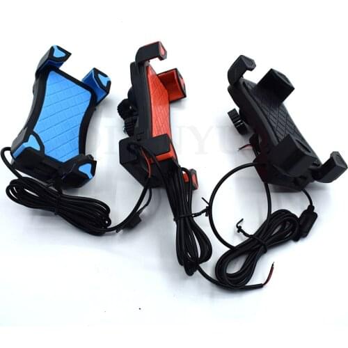 Universal Motorcycle Phone Holder Mobile Stand For Moto Support USB Charger Holder For Suzuki GSX1300R GSXR 1300 SV1000 SV1000S