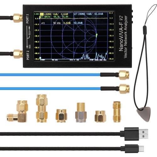 S-A-A-2 NanoVNA-F V2 Vector Network Analyzer Digital Nano VNA Tester MF HF VHF UHF USB Logic Antenna Analyzer Standing Wave