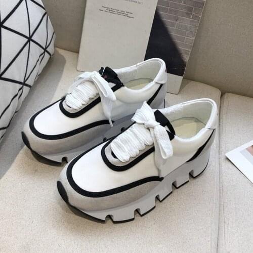Women Platform Chunky Sneakers Designers Fashion Lace Up Casual Shoes Woman Tennis Basket Female Vulcanized Shoes Autumn R14-77