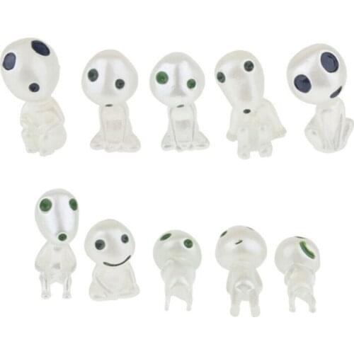 10PCS Garden Decoration Outdoor Resin Luminous Ghost Miniature Garden Figurines Country House Wall Decor For Garden Accessories