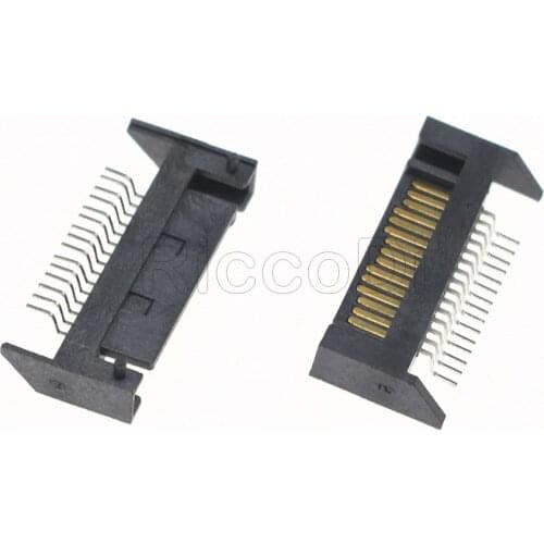 10pcs SATA 15P SMT male connector for PC Computer Black