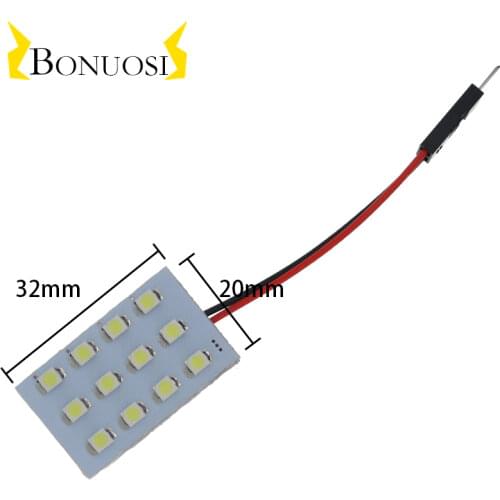 12SMD 24SMD 36SMD 48LED Auto Car Dome Festoon Interior Bulb Roof Light Lamp 1156 T10 BA9S Festoon Adapter Base Reading light