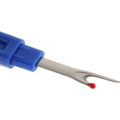 2pcs 3.3 inch /5.5 inch Blue Plastic Handle Sewing Stitch Thread Unpicker Seam Rippers