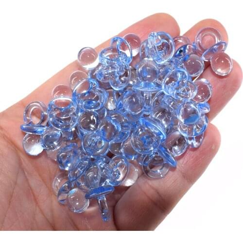 24pcs Small Acrylic pacifiers beads favors baby shower for table game craft party supplies decorations 11 x 20mm