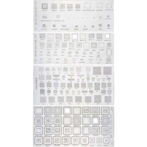 Tool Sets For 4 piece Universal BGA Stencil for Samsung Huawei Xiaomi iPad CPU RAM PM Power IC Reball Pin BGA All Can Use Heat