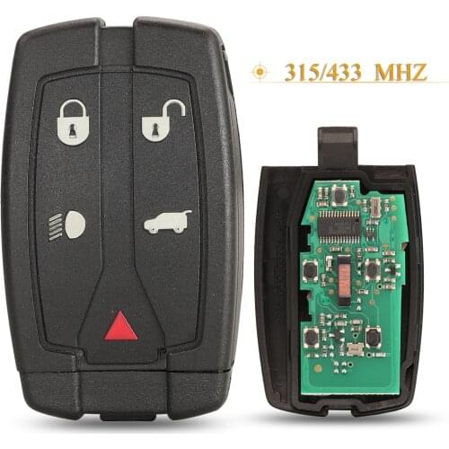 Kutery 5 Buttons Remote Key 315/433Mhz PCF7945 Chip For Land Rover Freelander 2 LR2 Sport With Insert small Blade