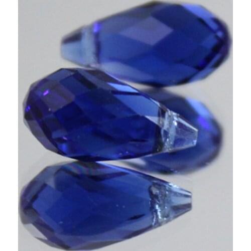 50pcs 6x12MM Clear Oval Faceted Czech Crystal Beads With Hole Briolette Teardrop Glass Beads For Jewelry Making DIY