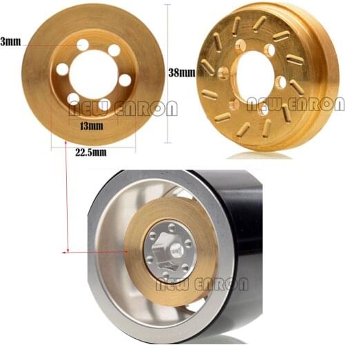 63g or 70G Brass Heavy Duty Internal Counterweight FOR RC 1.9 2.2 inch Wheel Rims Crawler Rock Car Axial SCX10 D90 Traxxas TRX4