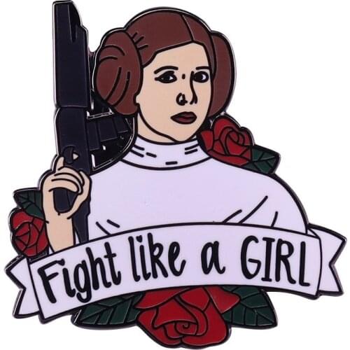 Alderaan Leia Organa Solo rock Enamel pin Feminism Series Brooch Badge Feminine Jewelry 2021