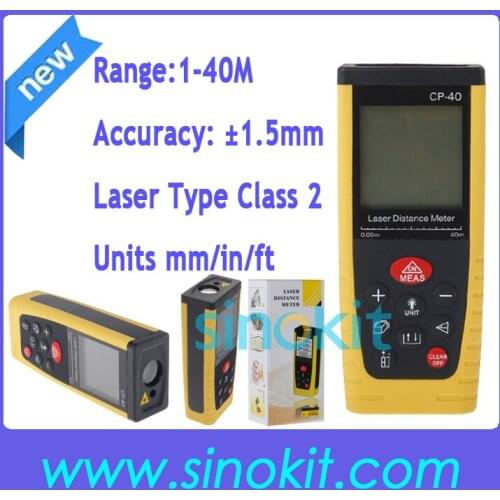 Free Shipping 40m Laser Distance Meter Rangefinder Tape Measure Tool Range Finder CP-40