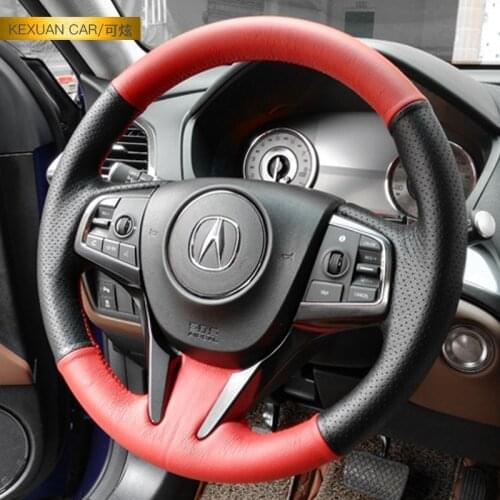 Customized for Acura Cdx Mdx 2016 Hand Sewn Steering Wheel Cover Leather Suede Handle Cover Car Assessoires