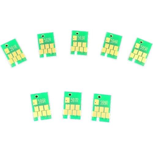 CISSPLAZA 8pcs T0591 - T0599 ink cartridge chip compatible for EPSON R2400 printer chips