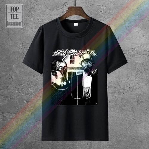 Dystopia Gas Mask V4 T Shirt Black Hardcore Punk All Sizes S 5Xl High Quality Casual Printing Tee Selling Kawaii