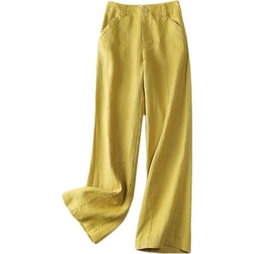 Женские льняные брюки HKML China At AliExpress