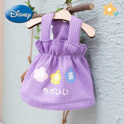 Disney Summer Flowers Puppy Clothes Teddy Cat Pet Small Puppy Bichon Thin Pomeranian Summer Sling Dog Accessories Pet Supplies