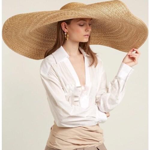 Plus Large Size Summer Beach Sun Hat Anti-UV Sun Protection Straw Cap Cover Oversized Caps Collapsible Sunshade Custom Sun Hat
