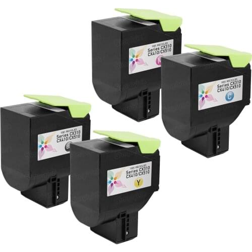 4 compatible Toner for Lexmark CX310 / CX410 / CX510