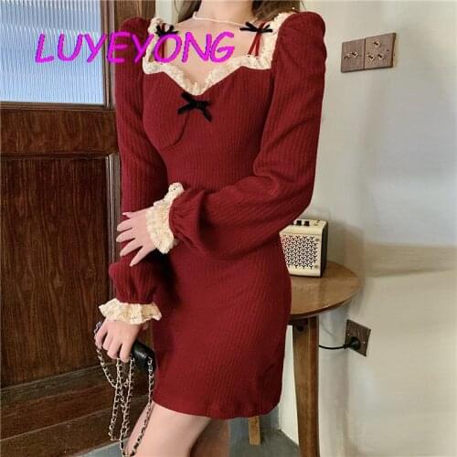 Модные трикотажные платья LUYEYONG China At AliExpress