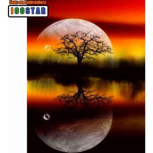 Mosaic Diamond Painting scenery tree Handmade Full Square Diamond Pattern 3d Picture Rhinestones Diamond Embroidery bead
