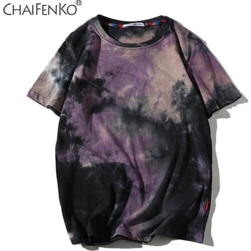 Men 2020 Summer New Hot Hip Hop Streetwear Fashion T-Shirts Tops Tees Men Casual Tie-Dye O-Neck Brand Short Sleeve T-Shirts Men