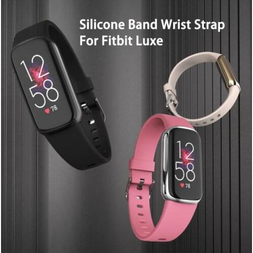 Soft Silicone Band Replacement WristWatch Strap Accessory For Fitbit Luxe Sport Wristband Silicone Bracelet Wearable Accessories