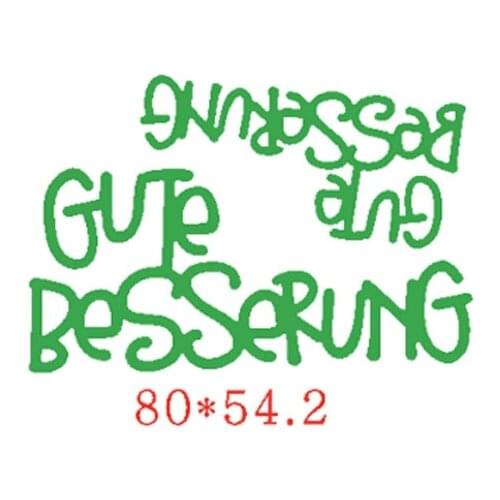 Gute Besserung German Word Die Cuts For Card Making German Word Gute Besserung dies scrapbooking metal cutting dies New 2019