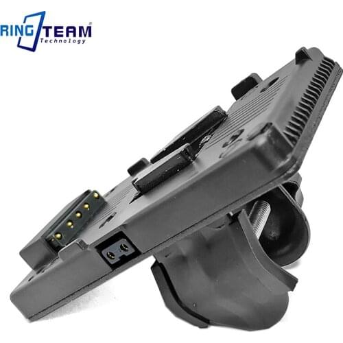 DC 11-17V Unregulated V-Type Plate V Mount Battery Holder Adapter with Clip Clamp