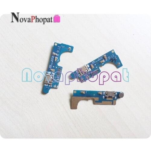Novaphopat For Wiko Lenny 3 Lenny3 Charger Port USB Dock Charging Port Connect Connector Flex Cable Microphone MIC ; 5pcs/lot