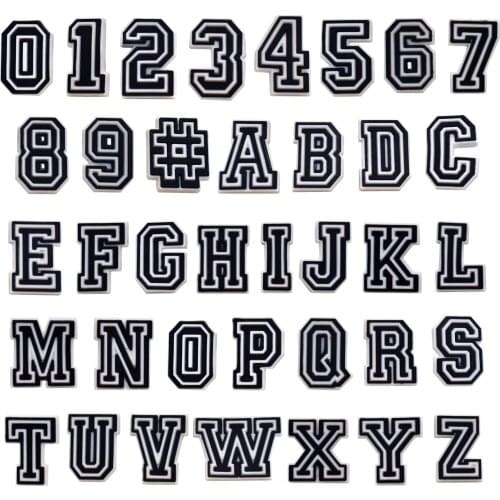 New 1PCS Black And White Letter Icon Shoes Charms Name DIY Hole Slipper Accessories Croc Decor Alphabet Buckles Kids Gifts