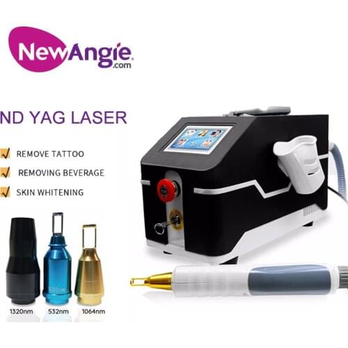 Beauty salon portable carbon peeling 1064 532 1320nm q switch nd yag laser tattoo removal machine