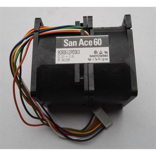 SANYO San Ace 60 Fan 9CR0612P0S63 7076 60x60x76MM fan 12V 3.2A Automobile pressurized ball bearing fan with 8wires
