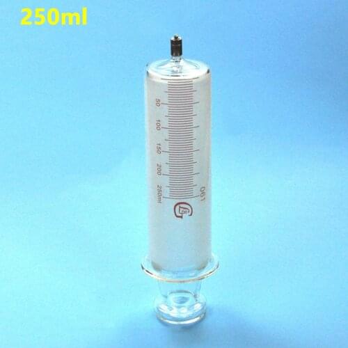 250ml Glass Syringes Large sausage device Glass sample extractor Glass Injector large caliber