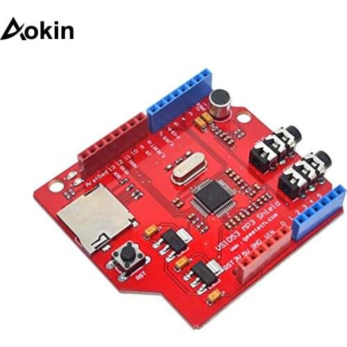 VS1053 VS1053B Stereo Audio MP3 Shield Record Decode Development Board Module With TF Card Slot For Arduino UNO R3