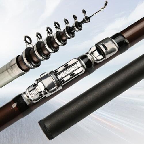 New Design FRP Rock Fishing Rod Fresh Water Hard Pole 2.7-5.4M Spinning Fishing Rod