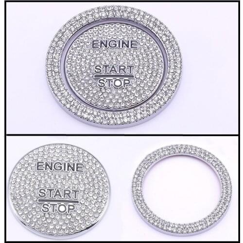 Diamond Car Bling Sticker Engine Start Stop Decoration For Mercedes Benz C E Class GLA GLK Automobile Interior Accessories