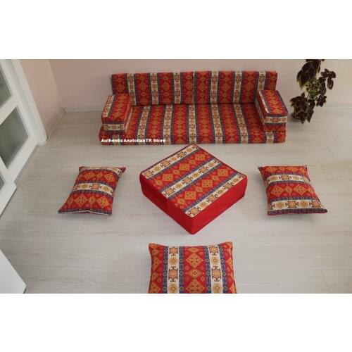 Outdoor Floor Seating, Arab Seat Oriental Patterns, Ottoman Table, Hookah Sofa, Carpet, Sofa, oriental pattern, Ottoman table