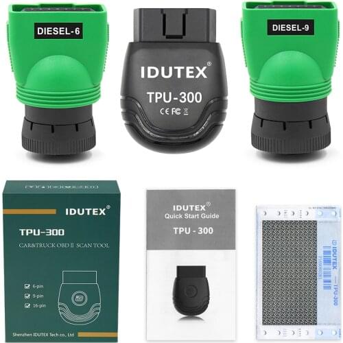 XTUNER Vpecker IDUTEX TPU300 For 12V 24V Passenger Car Commercial Vehicle OBD2 6/9/Pin HD Heavy Duty TRUCK Car Diagnostic Tool