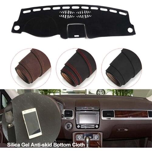 Console Dashboard Suede Mat Protector Sunshield Cover Fit For VolksWagen Touareg 2011-2017